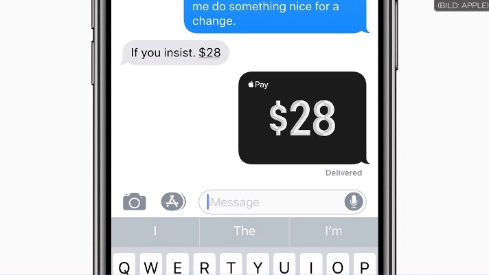 Mobiles Bezahlen mit Apple Pay auf dem iPhone