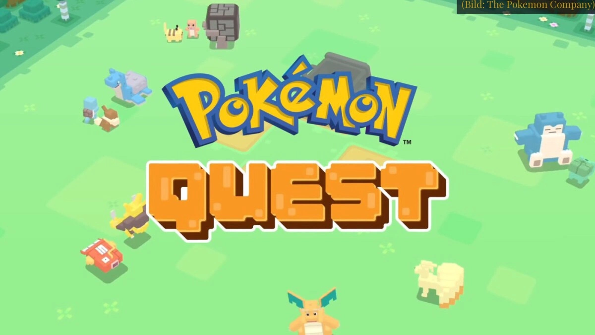 Pokémon Quest Logo und Startbildschirm auf einem iOS Gerät