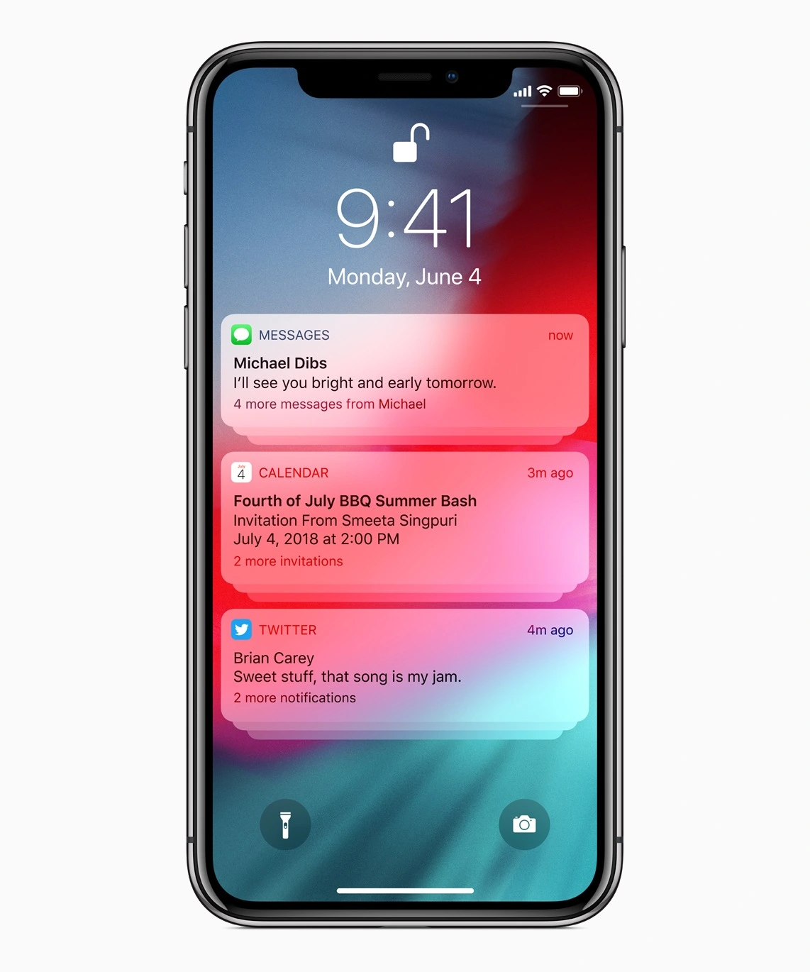 Bild: Apple / iOS 12 Gruppen-Mitteilungen