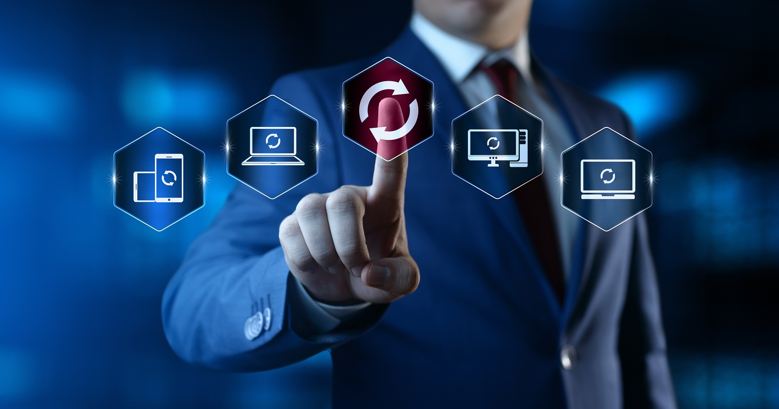 Update Software Computer Program Upgrade Business technology Internet Concept