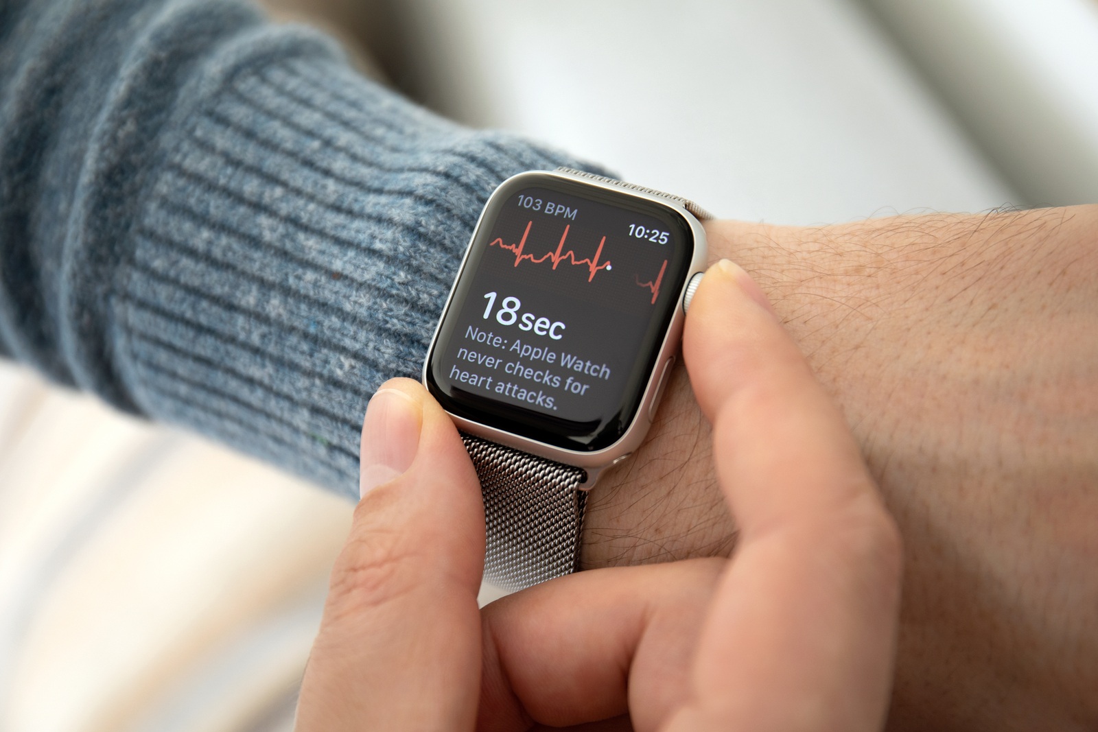 Apple Watch EKG erkennt Myokardischämie - Apfelpatient