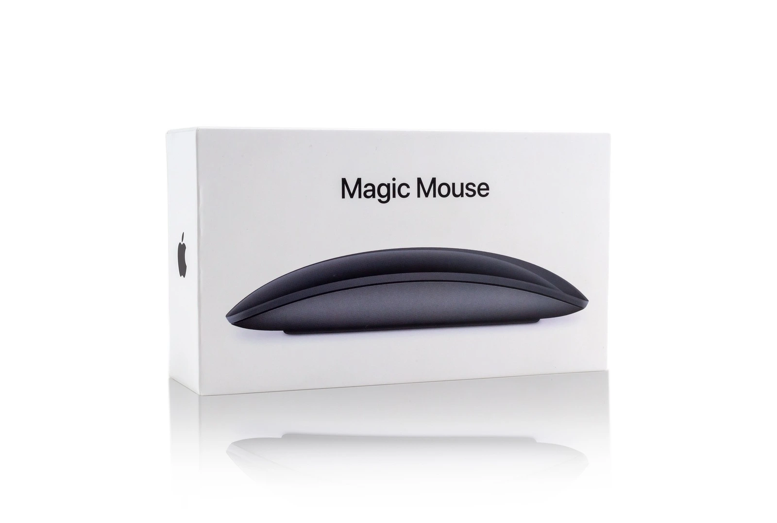 Rostov-on-Don, Russia - November 2018. Magic Mouse 2 colour "Space Grey". Computer mouse from the company Apple in the box on a white background.