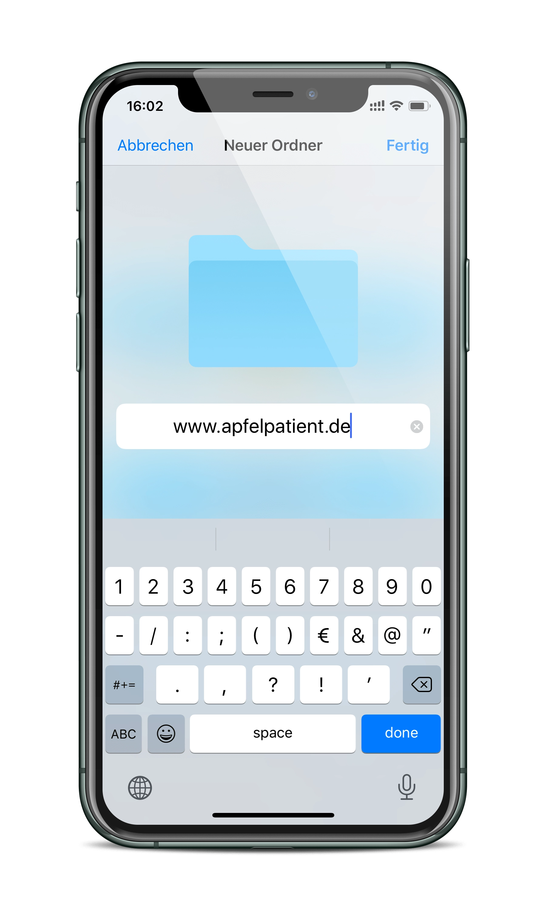 Screenshot: Apfelpatient