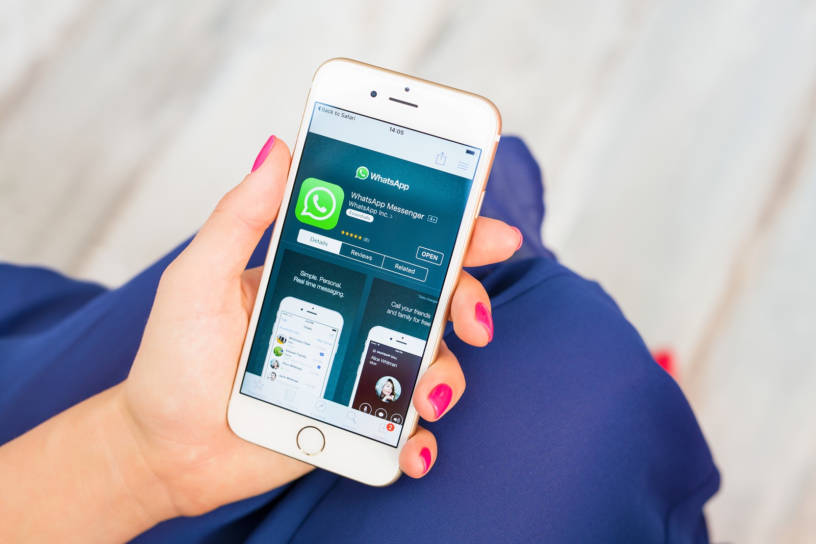 RIGA LATVIA - SEPTEMBER 8 2016: Whatsapp on App Store.