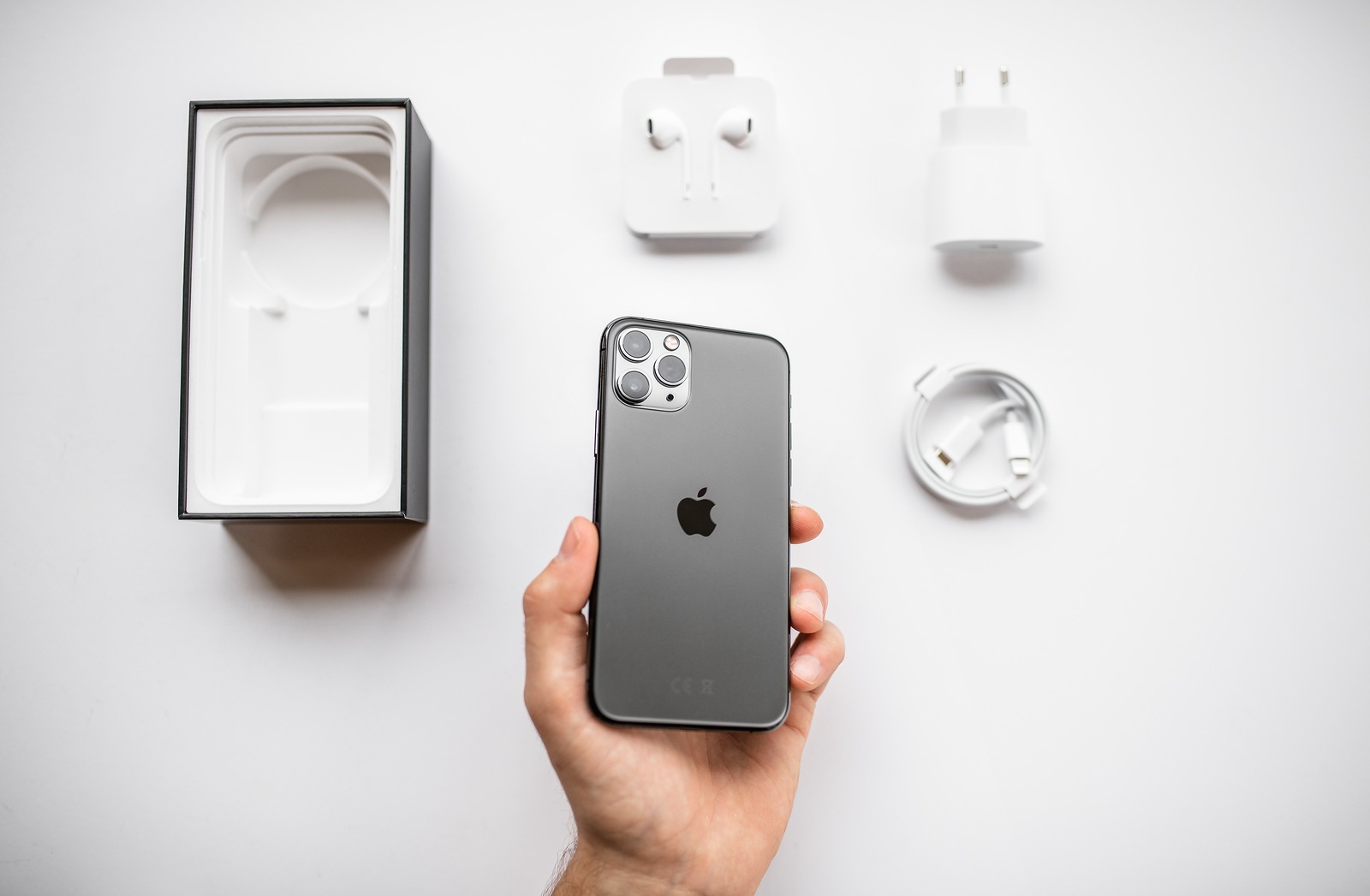 NOVA BANA, SLOVAKIA - SEPT 25, 2019: New Apple iPhone 11 Pro smartphone.