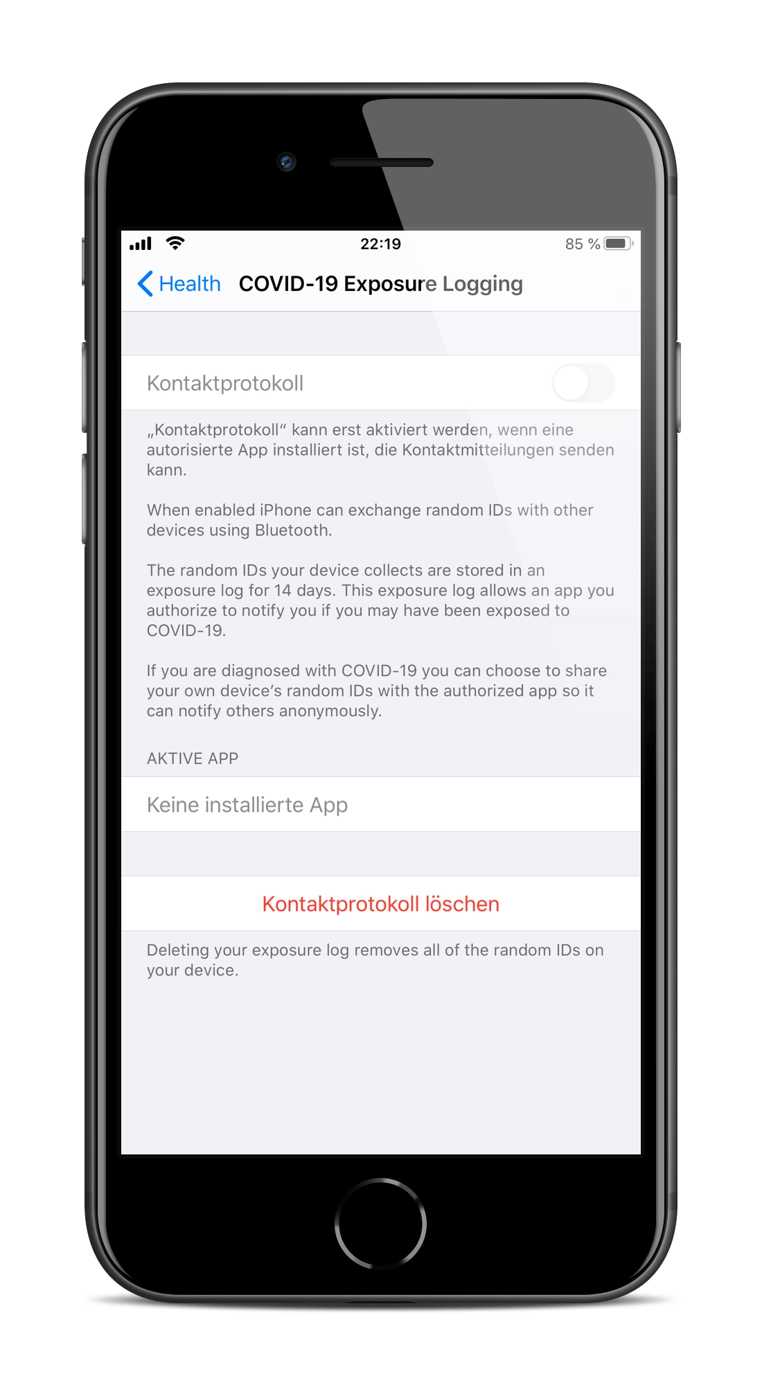 Screenshot: Apfelpatient