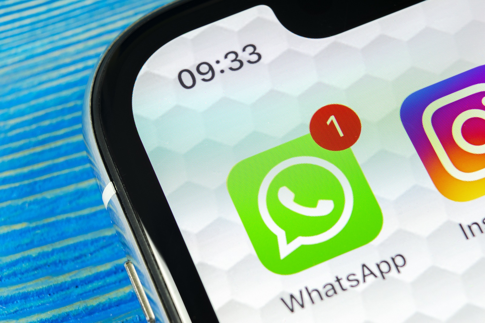 Sankt-Petersburg, Russia, June 22, 2018: Whatsapp messenger application icon on Apple iPhone X smartphone screen close-up. Whatsapp messenger app icon. Social media icon. Social networks