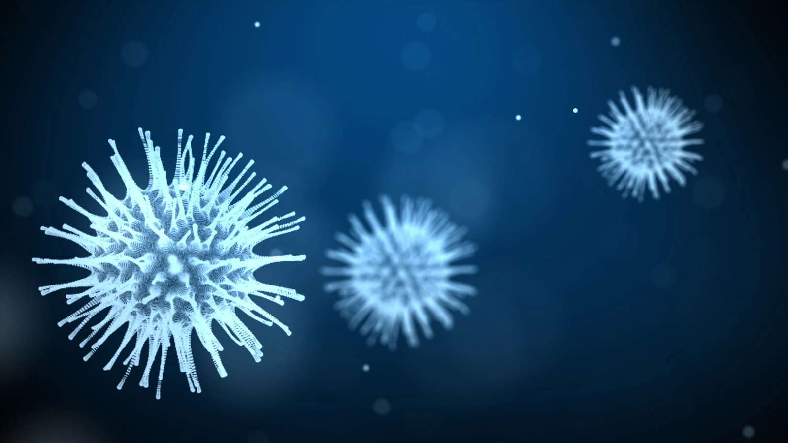 Virus cells flowing corona virus cells concept.Viral disease outbreak. Hepatitis viruses, influenza virus H1N1, Flu, cell infect organism, aids. Virus abstract background.