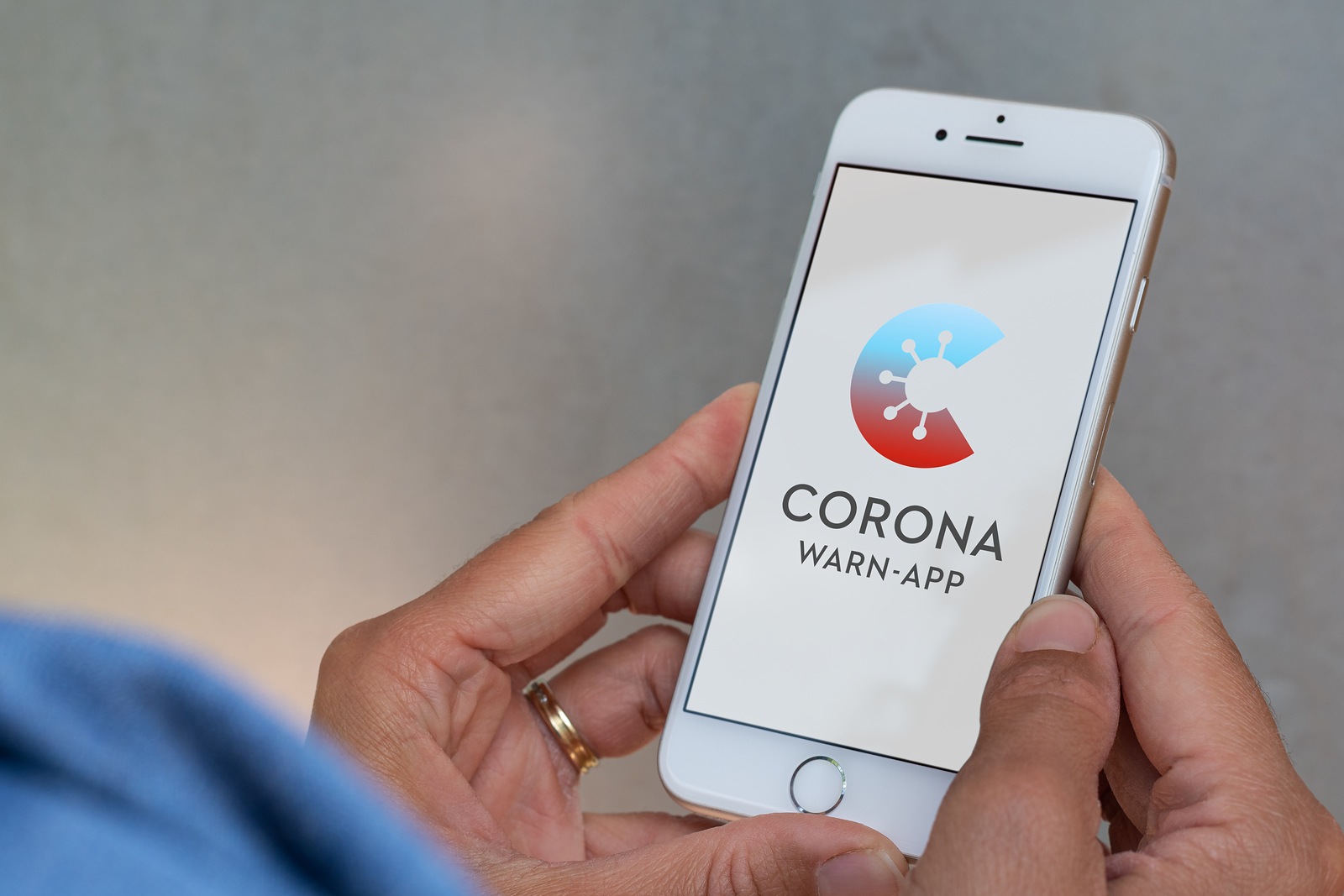 Guilherand-Granges, France - June 16, 2020. Corona Warn App. German government smartphone app against Covid-19.