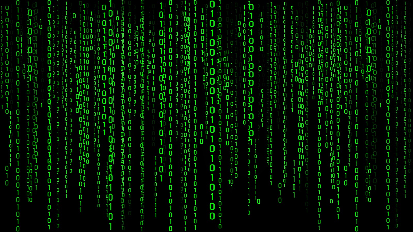 Digital background green matrix. Binary computer code. Hacker concept. 3d rendering.