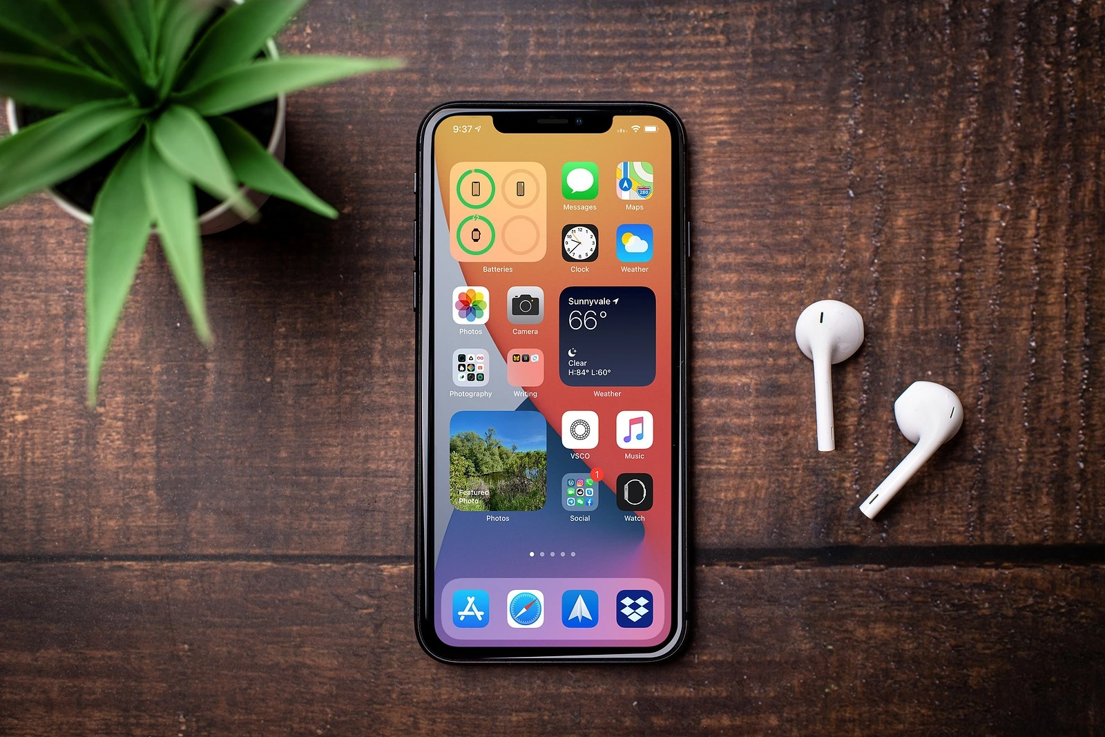 Antalya, TURKEY - August 18, 2020. new ios 14 screen iphone, Apple's next operating system for its smarphones to be released