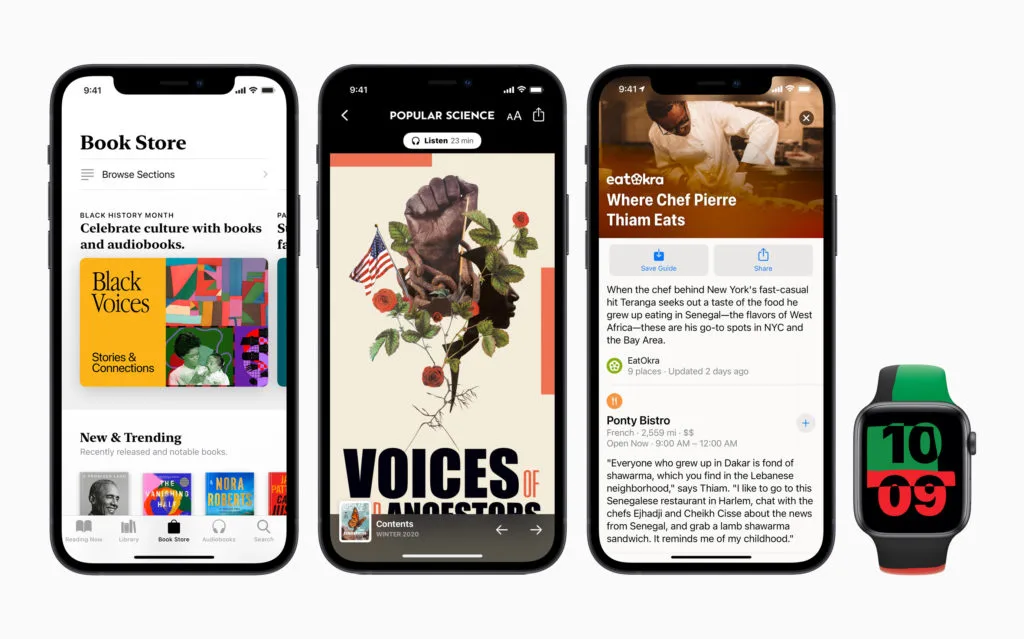 Apple Hub zum Black History Month auf dem iPhone mit Apps wie EatOkra