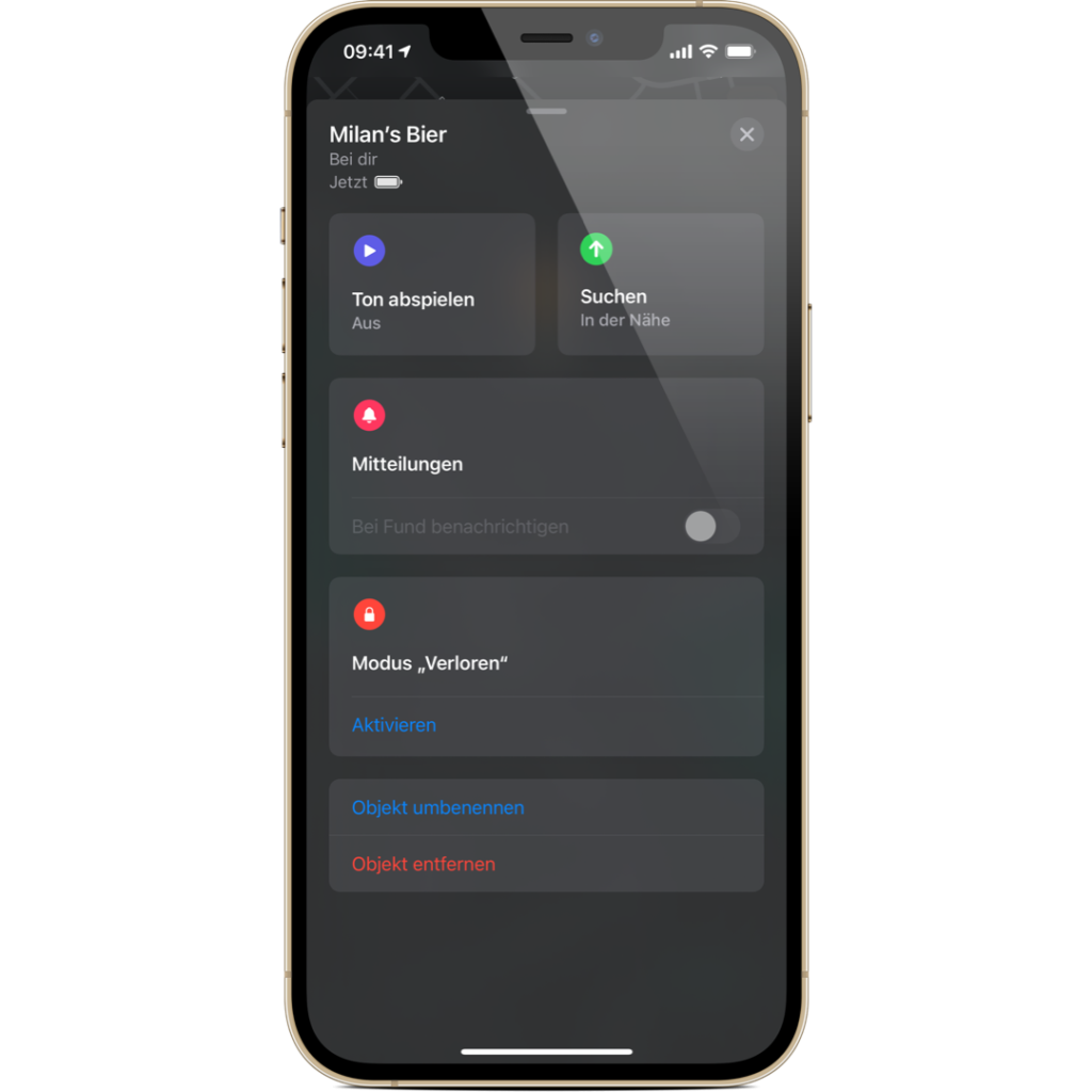 AirTag finden "Genaue Suche"