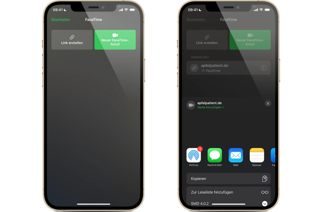 iOS 15 FaceTime Link