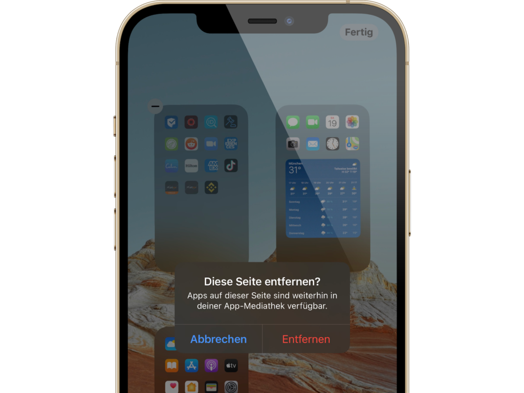 iOS 15: Startbildschirmseiten neu anordnen und löschen