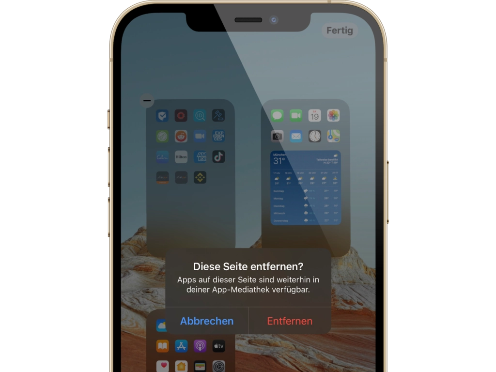 iOS 15: Startbildschirmseiten neu anordnen und löschen