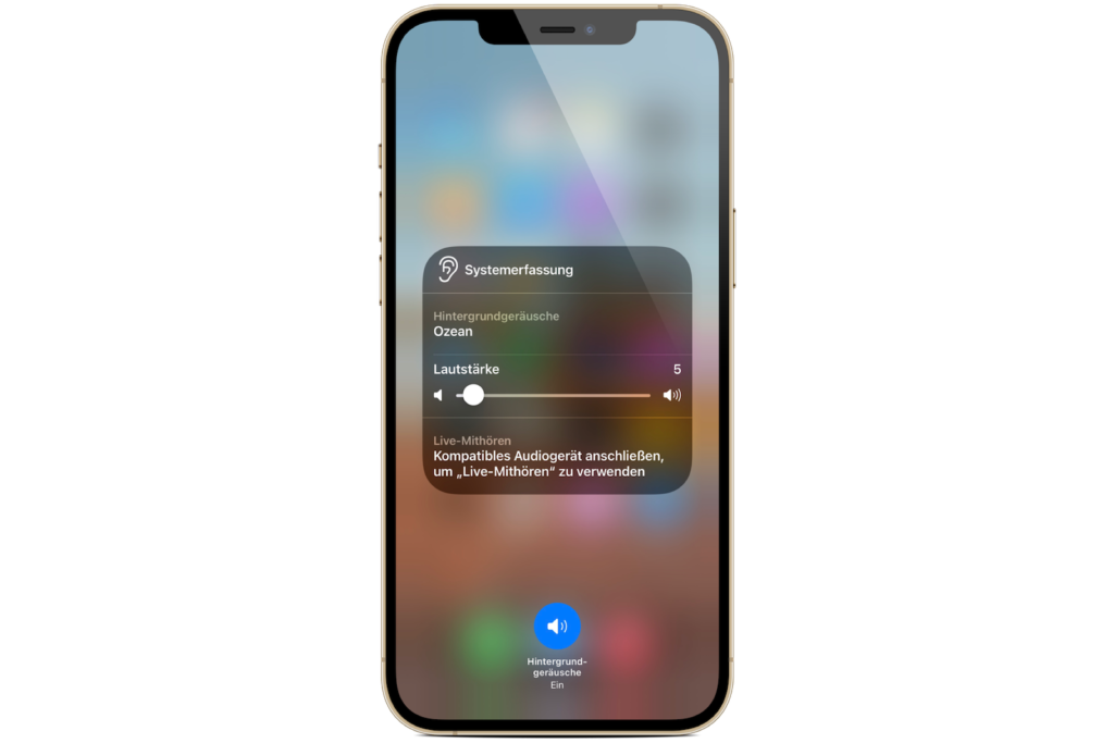iOS 15 Hintergrundgeräusche