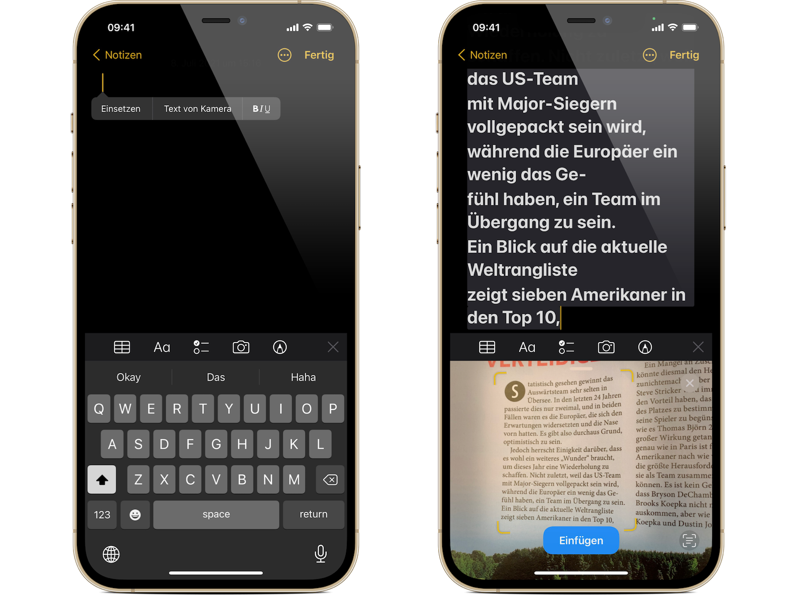 iOS 15 Live Text Text aus Fotos kopieren &amp; einfügen so gehts