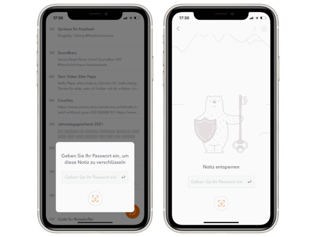 Bear Notizen-App