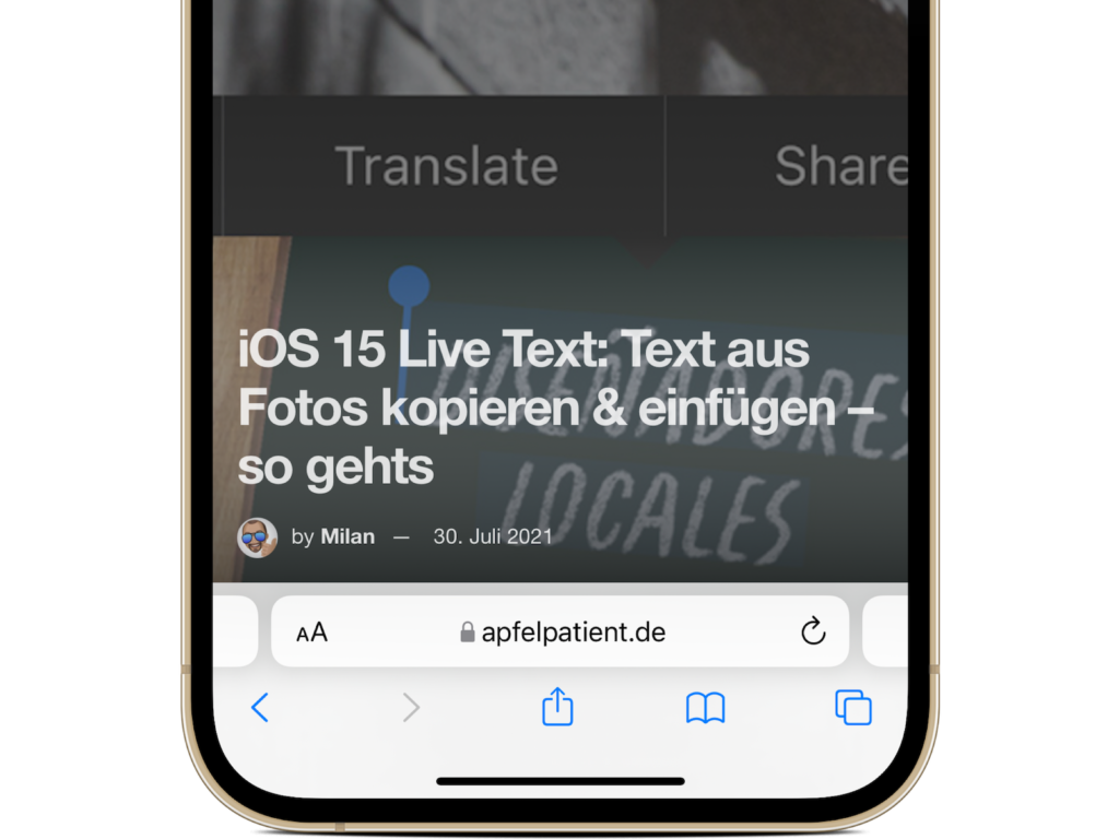 iOS 15 Safari