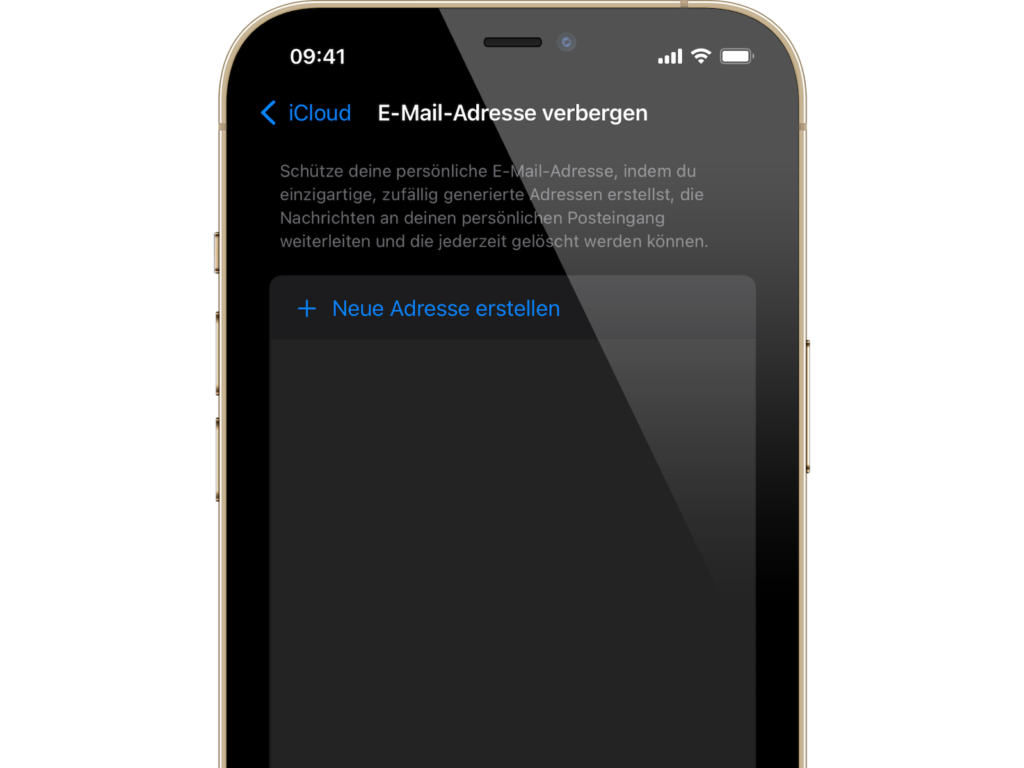 iOS 15 E-Mail-Adresse verbergen