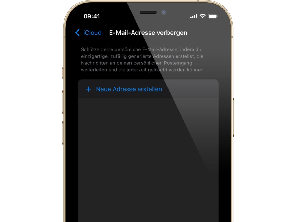 iOS 15 E-Mail-Adresse verbergen