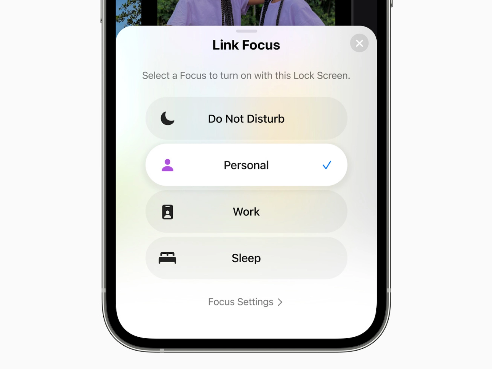 iOS 16 Fokus