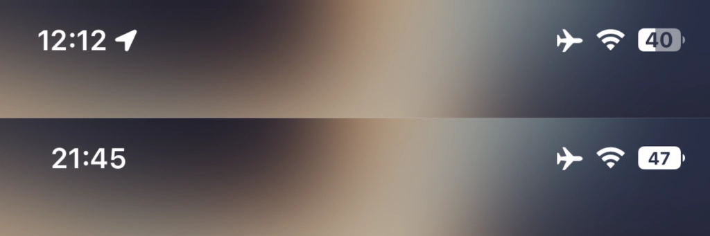 iOS 16.1 Beta 2 Batterie Prozentanzeige Vergleich mit älterer iOS Version auf dem iPhone Sperrbildschirm