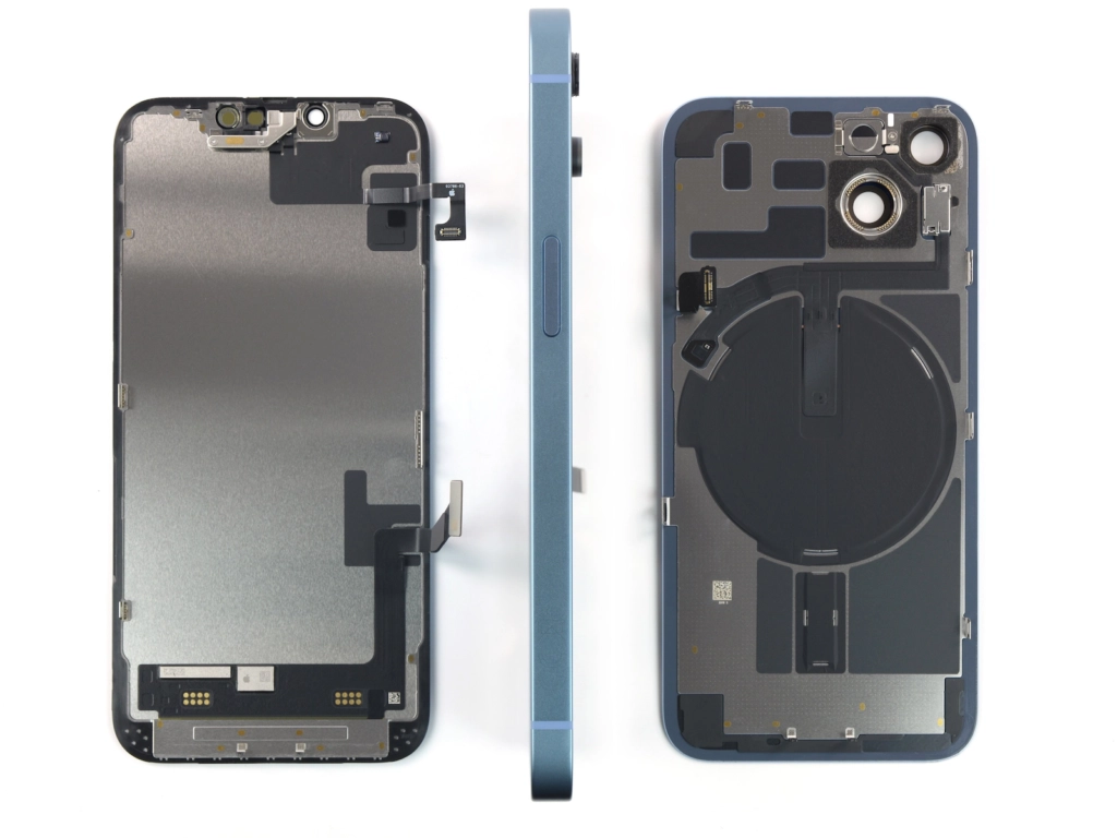 iPhone 14 Teardown von iFixit zeigt das neu gestaltete Innenleben und den mittleren Rahmen für leichtere Reparaturen