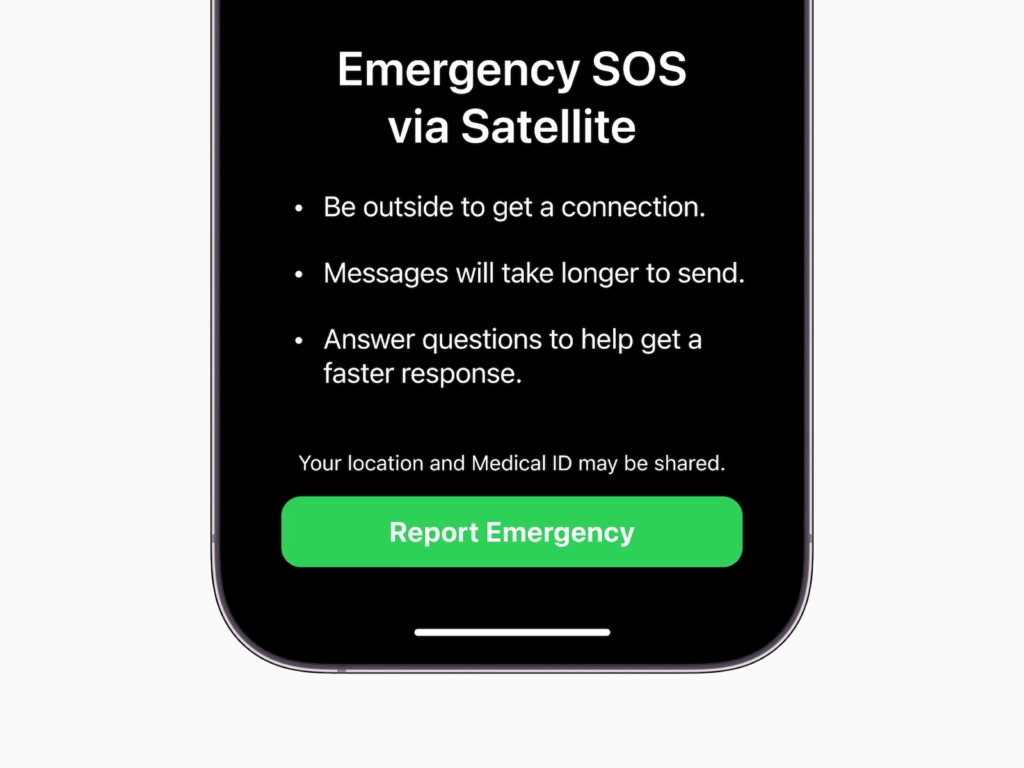 iPhone 14 Notfall SOS via Satellit Ersteinrichtung Bildschirm