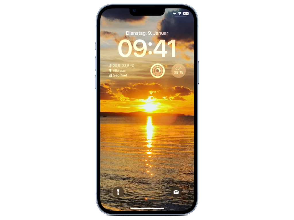 iPhone Sperrbildschirm Hintergrundbild ändern und Widgets hinzufügen unter iOS 16