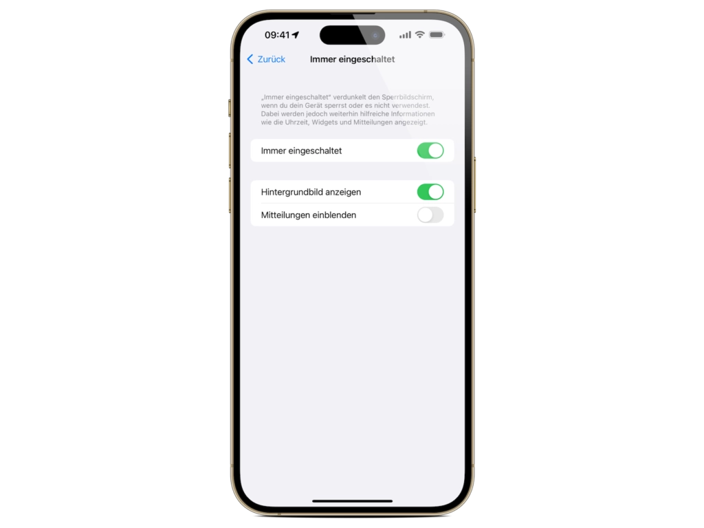 iOS 16.2 Always-On-Display iPhone 14 Pro