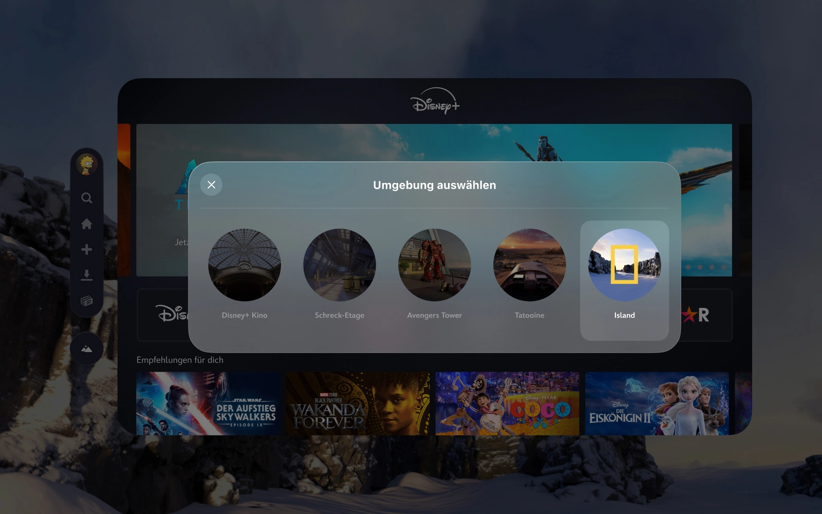 Vision Pro: Neue 3D-Filme und Umgebung auf Disney+