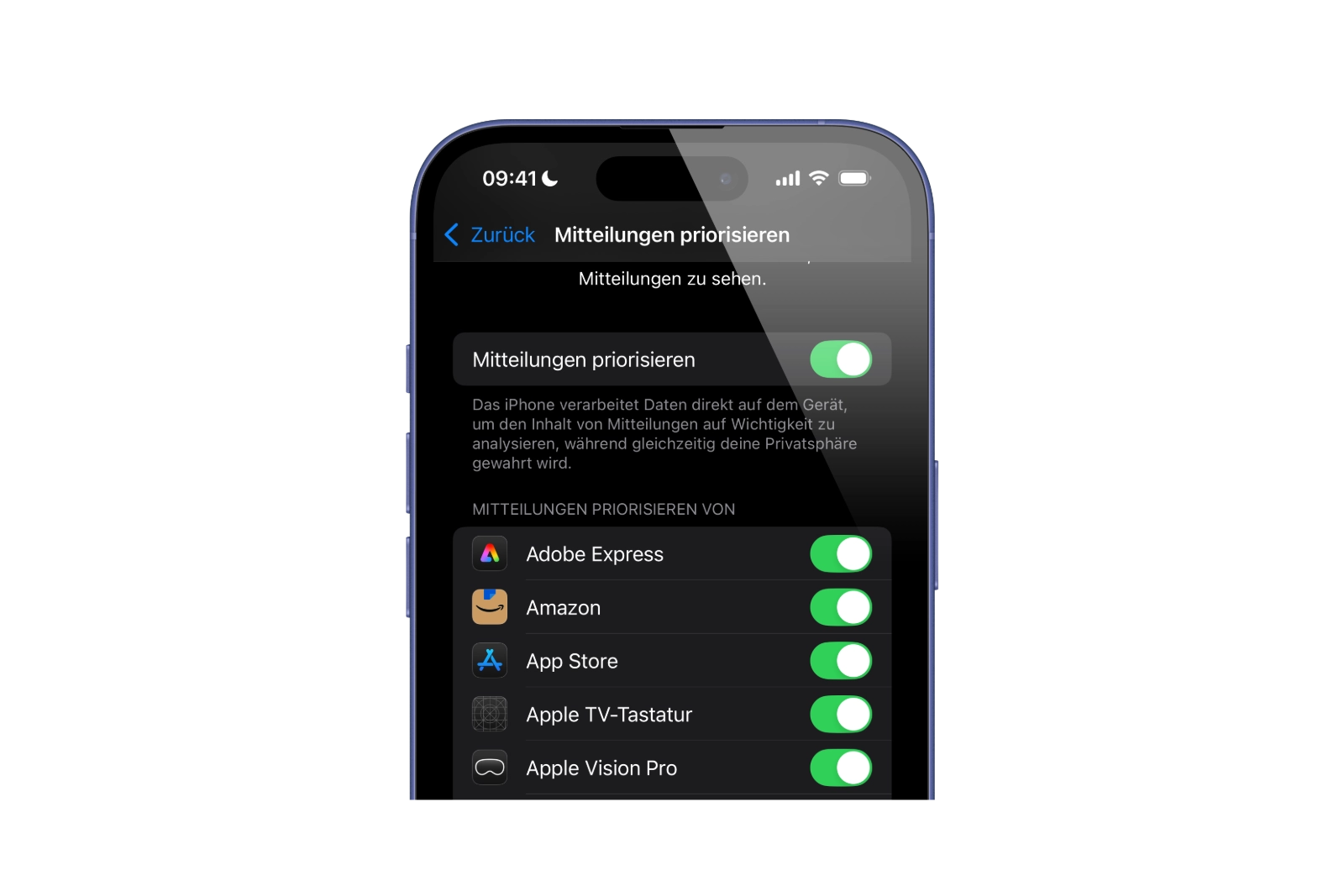 iOS 18.4 Beta 2 Mitteilungen