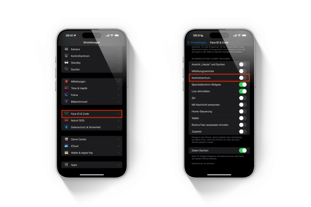 iPhone Kontrollzentrum