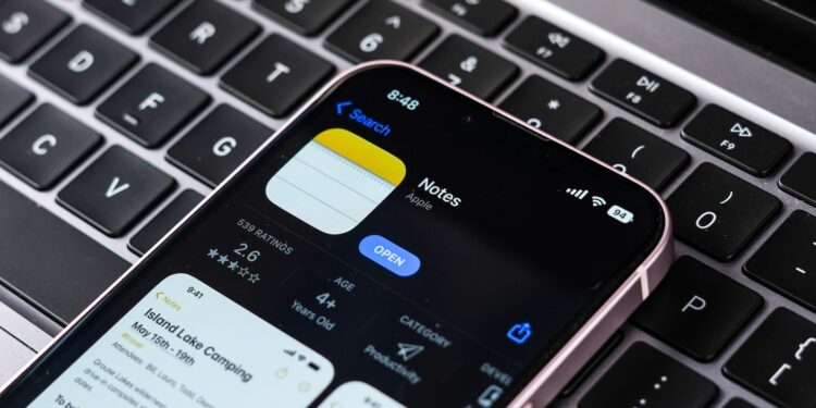 Apple Notes App iOS 26