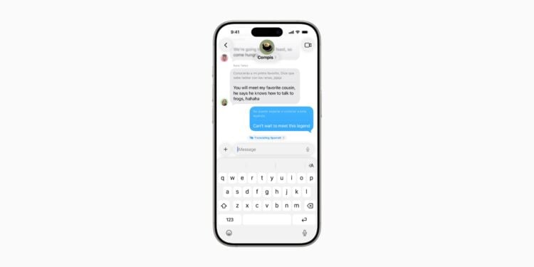 iPhone Live Translation