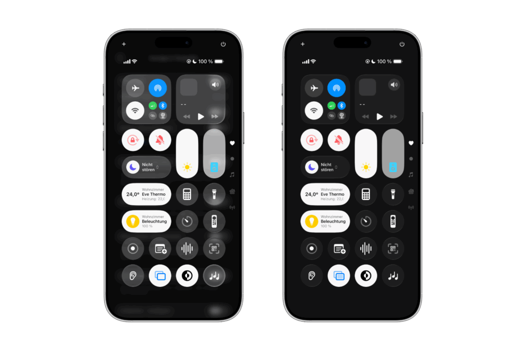 iOS 26 Transparenz reduzieren Light Mode