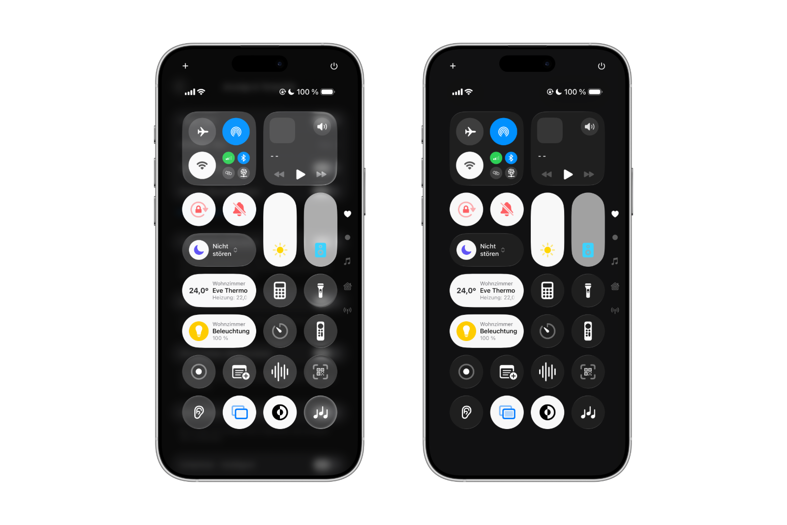iOS 26 Transparenz reduzieren Light Mode