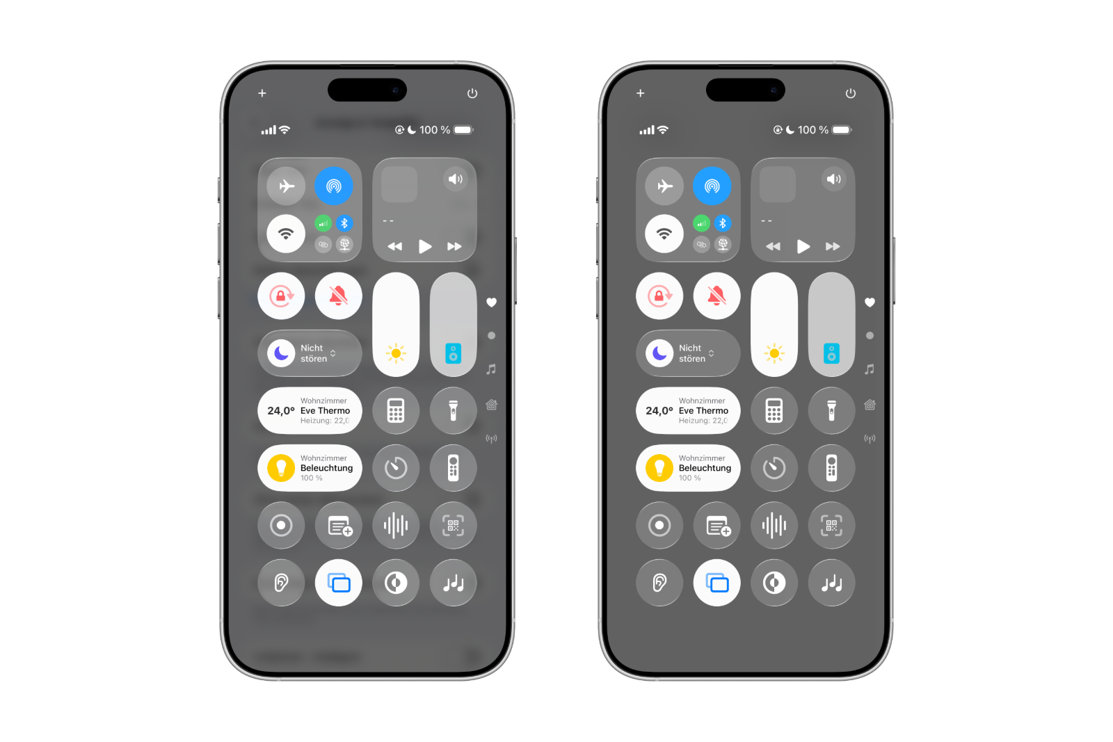 iOS 26 Transparenz reduzieren Light Mode
