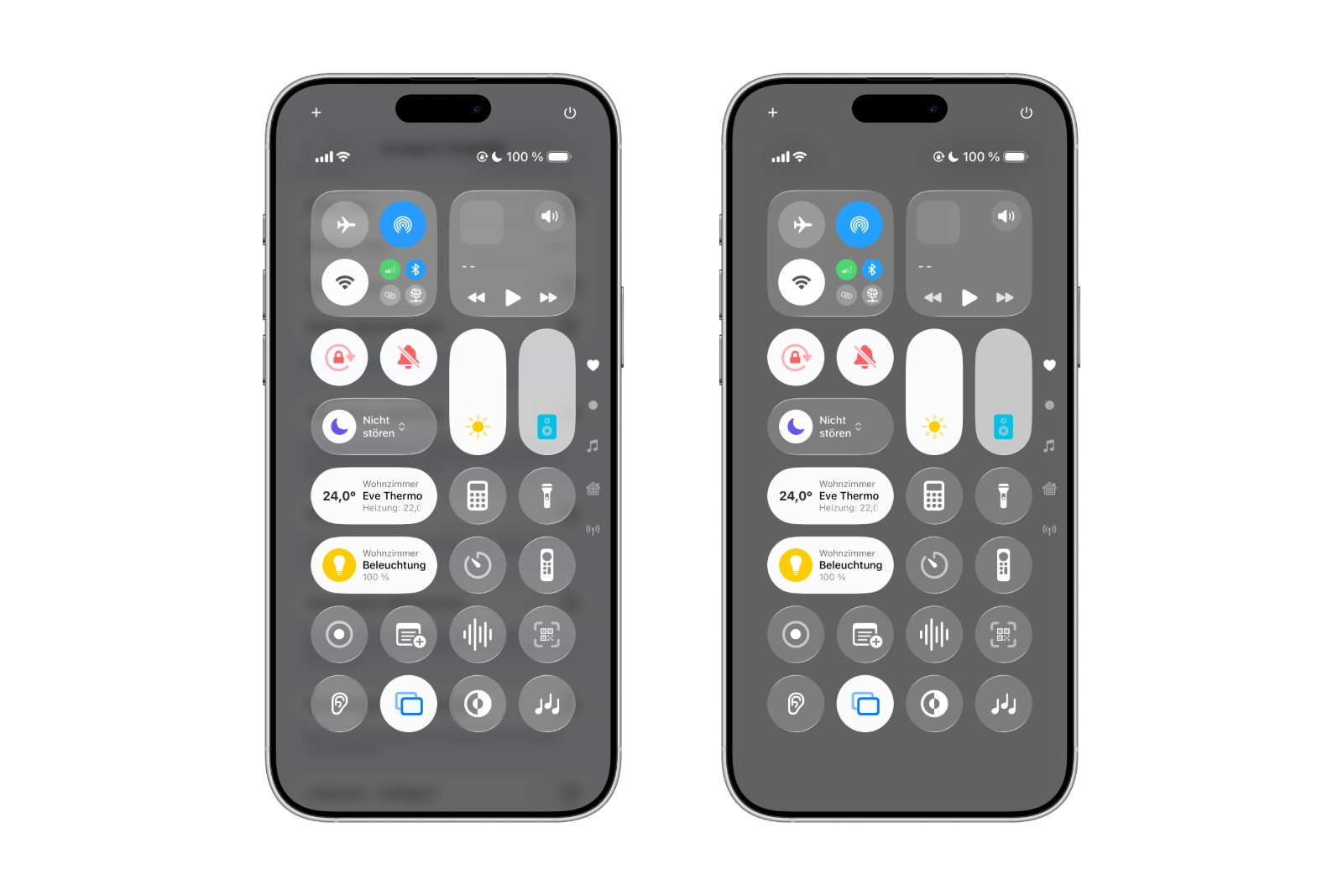 iOS 26 Transparenz reduzieren Light Mode