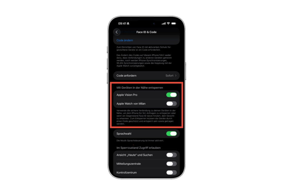 Unlock iPhone with Apple Vision Pro