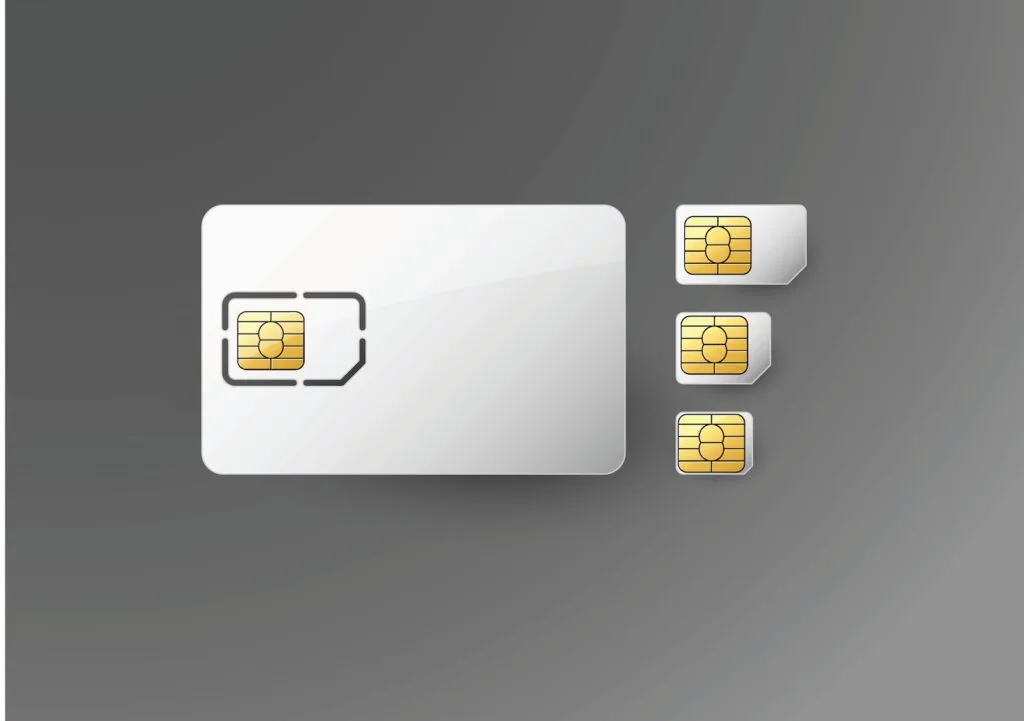 Alle 4. Generationen der SIM Karten Formate