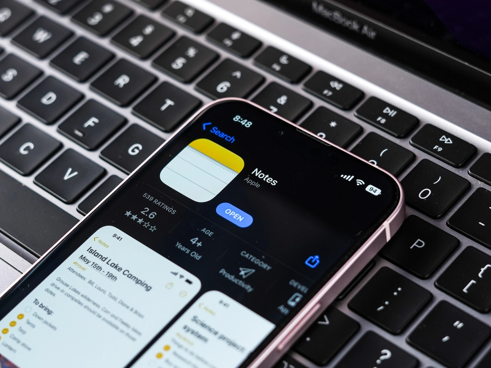 iOS 26 Apple Notizen