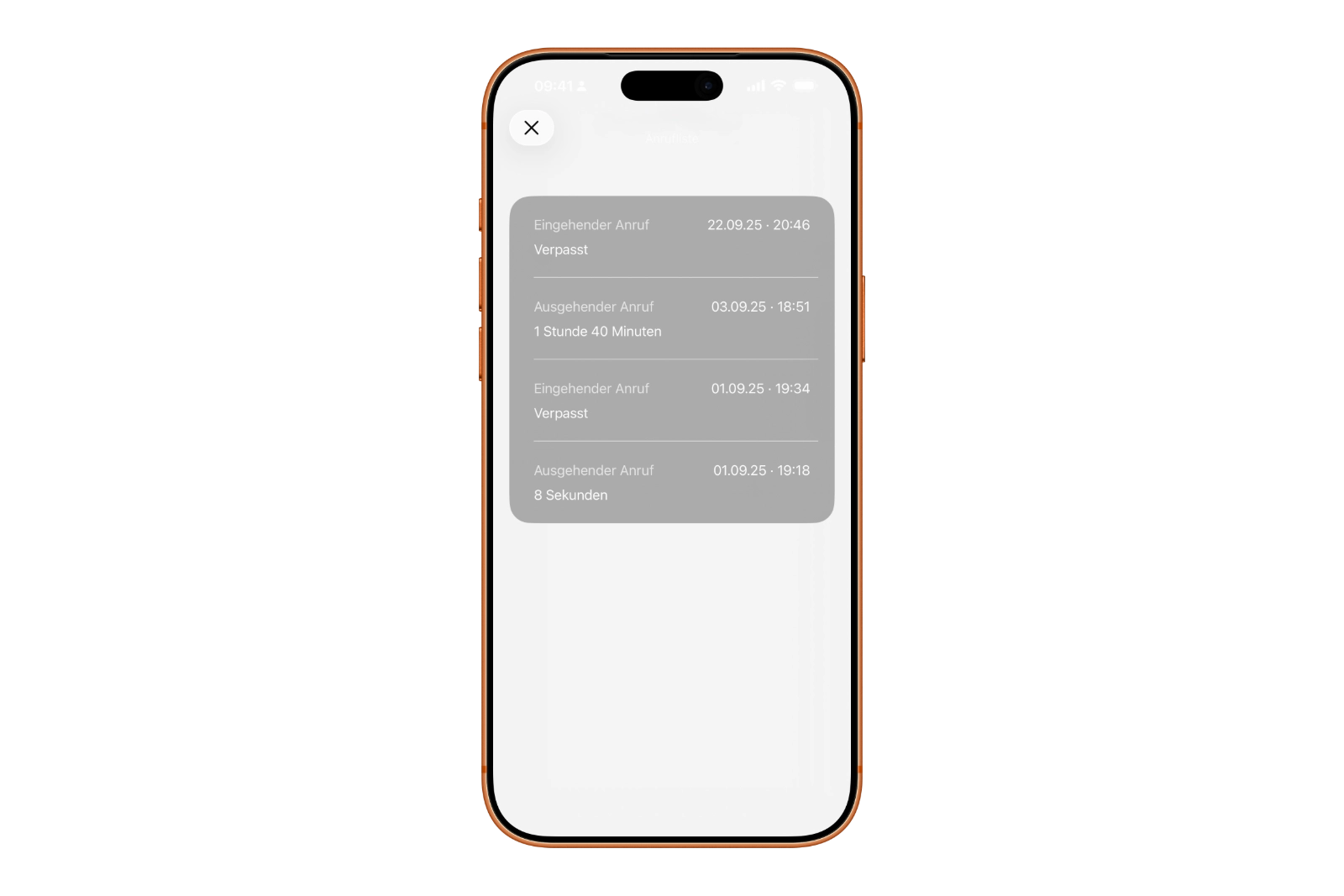 iOS 26 Anrufliste