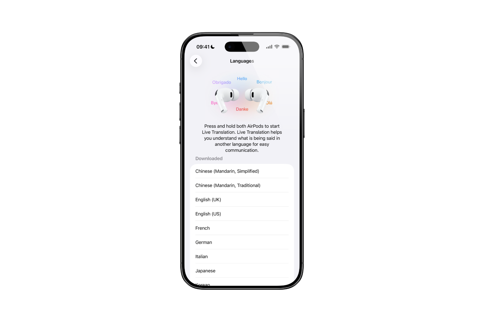 Live Translation AirPods
