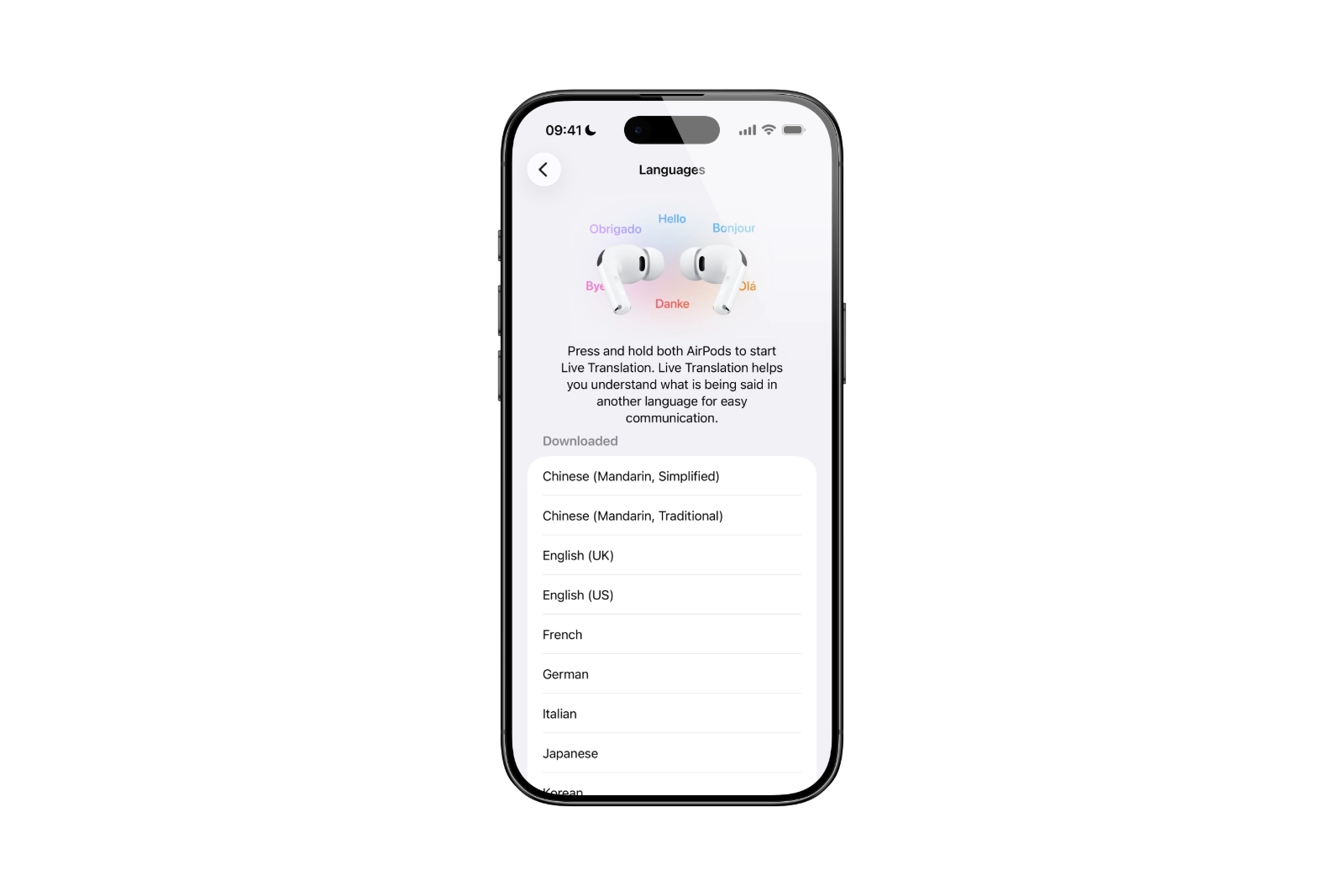 Live Translation AirPods