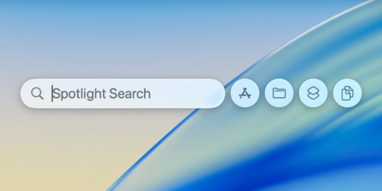 Apple Spotlight macOS 26.1