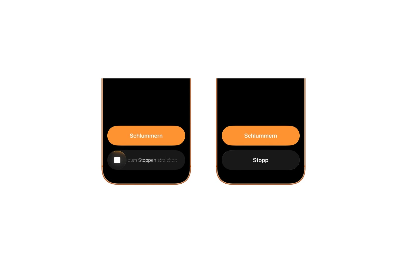 iOS 26.1 Schieberegler Stopp-Button
