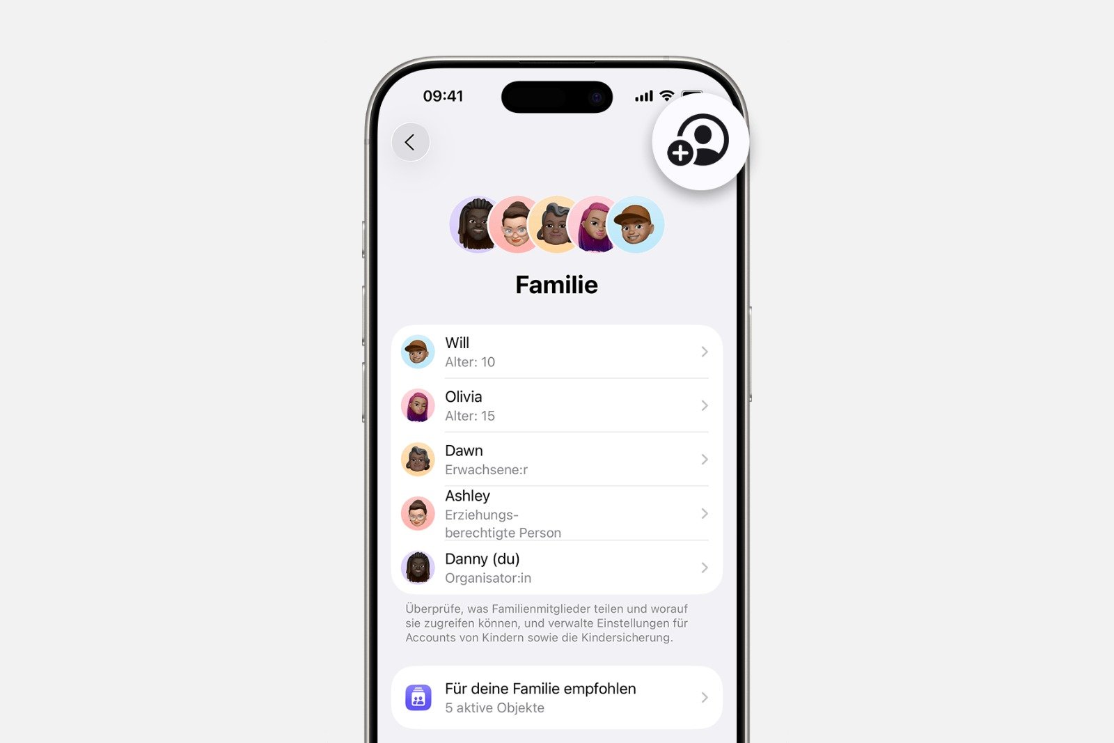 Setting up Apple Family Sharing